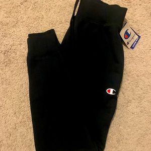 Black Champion joggers size small.